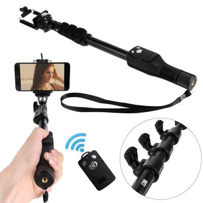 China Original Yunteng Portable Flexible Selfie 1288 Sticks Handheld Monopod + Phone Holder + Blue Tooth Shutter For Phone for sale