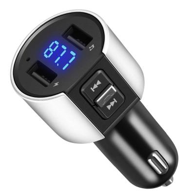 China Wireless FM Transmitter Dropshipping BT Car Kit FM Transmitter 3.4A Dual USB Car Charger C26S Handfree Device MP3 Player for sale