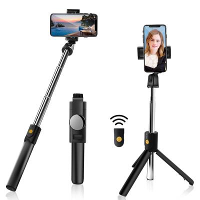 China Dropshipping Touch Screen 3 in 1 Foldable Wireless BT Selfie Stick with Remote Control for sale