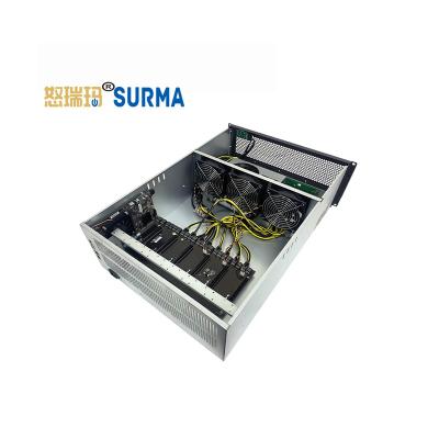 China With 2022 new fan computer case frame for 8 gpu aluminum card chassis with fans completely assembled for sale