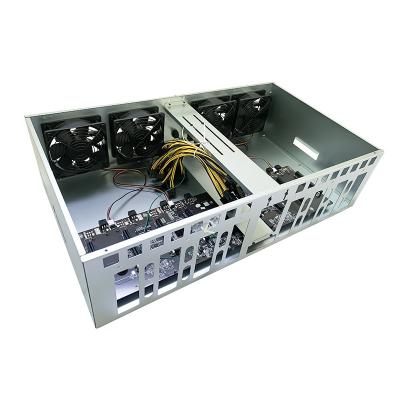 China With 8GPU Fan Server Case Frame Chassis 8GPU Computer Server For External Gpu Case With PSU. of 847 motherboards for sale