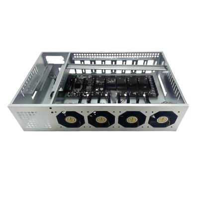 China With fan HOT sale 240MH\/S 8gpu b75 6.5cm card machine motherboard 8gpu B85 PC server graphics card case for sale