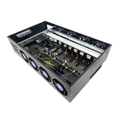 China With fan 4u used at home cheap 8gpu server cash machine assembly case 8gpu complete with silent fan 8x12038 and PSU. for sale