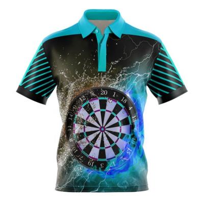 China Anti-Wrinkle Sublimation Polo Shirt Custom Design Comfortable 100% Polyester Mens Golf Shirts for sale