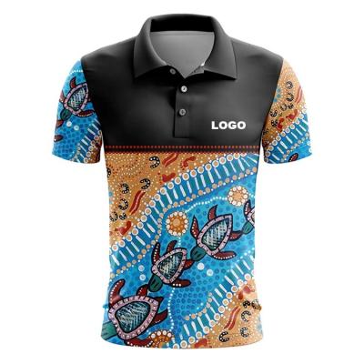 China Anti-Wrinkle Sublimation Colored 100% Polyester Polo Shirt Design Custom Mens Golf Shirts for sale