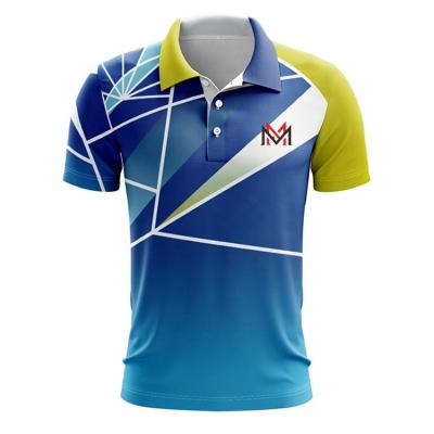 China Anti-Wrinkle Custom Digital Printing Custom Men's Golf Shirts Sublimation Sports Polo T-Shirt Quick Dry for sale