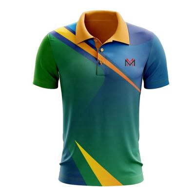 China Custom Sublimation Bowling Men's Anti-wrinkle Printing Single Dart Polo Shirt Wholesale Digital Printing Polo Shirt for sale