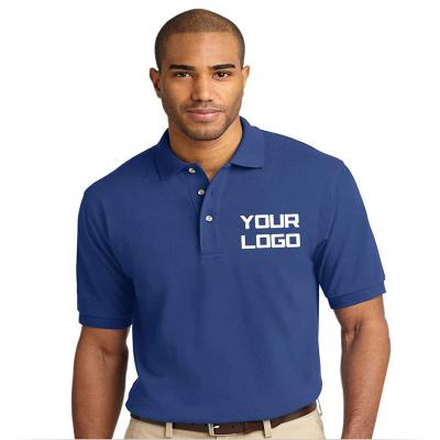 China Custom Printing Anti-Wrinkle 14 Colors Logo Polo Shirts Uniform Plus Size White Plain Polo Shirt for sale