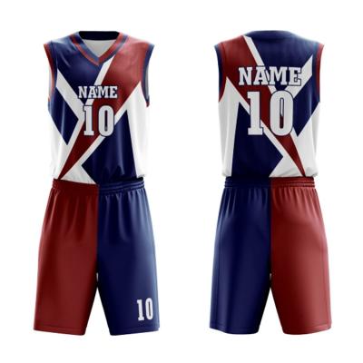 China New Custom Made Anti-UV High Quality Youth Basketball Sublimation Style And Design Logo Sports Uniform Set for sale