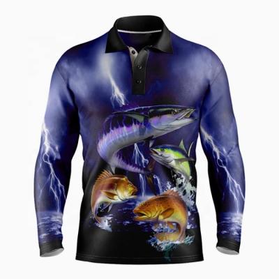 China Coolmax UV Protection Long Sleeve Anti-UV Sublimated Fishing Quick Dry Shirts Tank Tops for sale