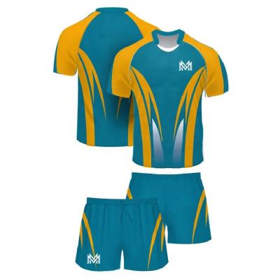 China Custom Rugby Sublimation Mens Soccer Uniform Sports Wear Anti-UV Rugby Uniform for sale