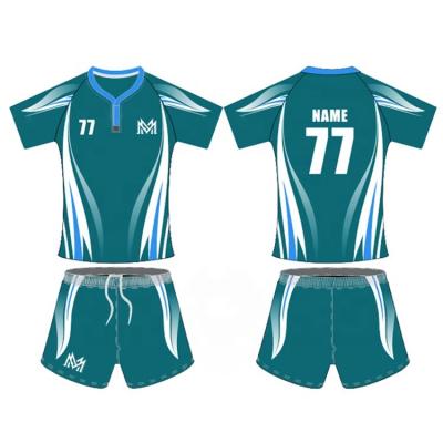 China Custom Manufacturer Anti-UV Rugby Tank Top Sublimation Rugby Uniform for sale