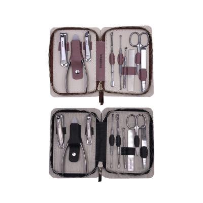 China Travel Manicure Set Case Nail Cutter Nail Clipper Set/Stainless Steel Case Nail Care/Personal Care Travel 10 Pcs Wholesale Gift Customization New for sale