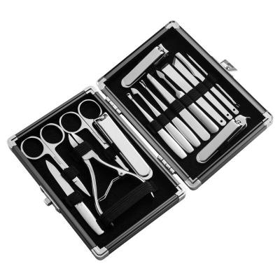 China Travel/Nail Care/Baby Folding Table Do Production Kids Gift Customization Top Wide Handle 16 Pieces Nail Clippers Set For Professional Thick Nail Nail Cli Box for sale