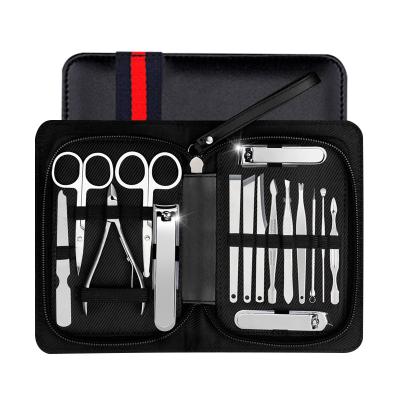 China Travel/Nail Care/Functional Beauty Gift Customization Selling Professional Grade Edge Stainless Steel Side Oblique Hot Selling Set Nail Clipper and Pedicure 16 PCs for sale