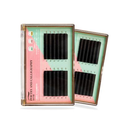 China Beautify Eyes Wholesale Private Label Custom Natural Tapered Extension Pre Made Fans Faux Lash Trays Supplies Best Real Mink Lashes Eyelash for sale