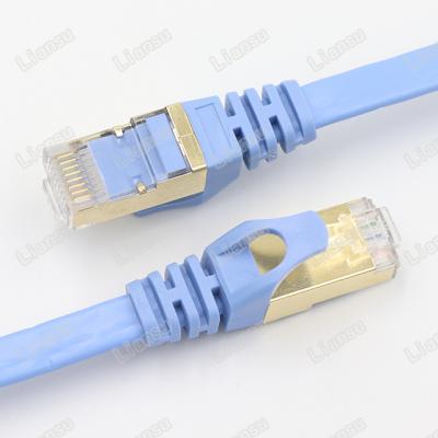 China High Quality Liansu Linksup rj45 8P8C Ethernet Cable 0.5m 1m 2m 3m 5m 1m-30m Network Cable CAT 7 SFTP CAT7 Flat Flat Cable for sale