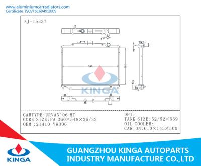 China Automobilkühlsystem-Aluminiumheizkörper für Nissan Urvan M.Ü. 2006 zu verkaufen