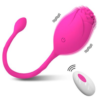 China Vibrating Eggs Rose Love Egg Vibrator Jumping Toy Wireless Remote Control Bullet Silicone+ABS Medical Adult Sex Silicone for Women Females for sale