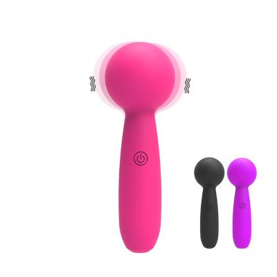 China Personal Adult Sex Toy AV Mini Wand Massager Vibrator Rod Silicone Small Size Handheld Powerful Waterproof Medical Silicone+ABS For Female Women for sale