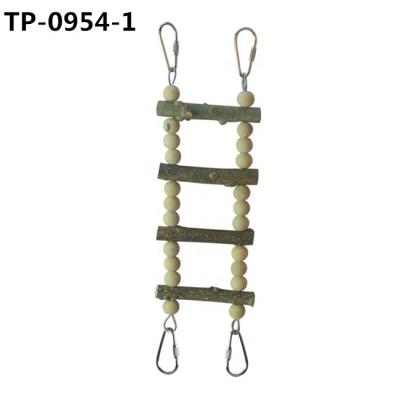 China Stocked Wooden Ladder Birdcage Climp Parrot Natural Pepper Hanging Toys With China Factory Price for sale