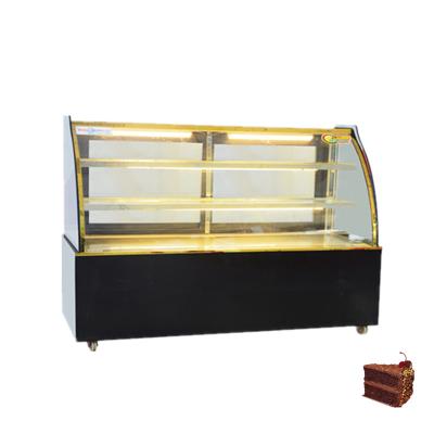 China Single-Temperature Arc Shaped Front Opening Bakery Cake Chiller Display Showcase for sale