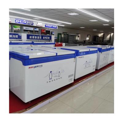 China Single-temperature 400L Commercial Horizontal Deep Chest Freezer Litros Congelador Congeladores With CE Certificated for sale