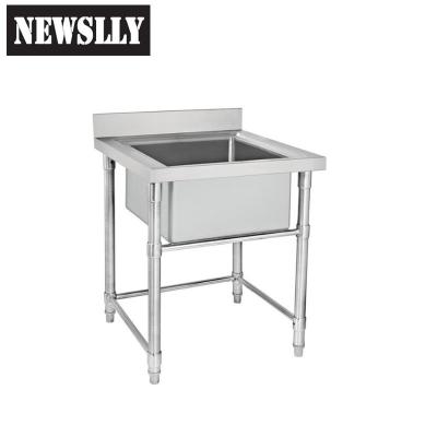 China Without Faucet Stainless Steel Laundry Sink Cabinet Stand Commercial Scrub Kitchen Corner Sink With Liner for sale