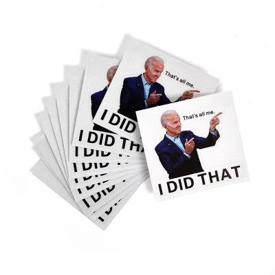 China 100pcs Modern I DID THAN Joe Biden Creative Reflector Car Sticker Decorative Sticker Funny for sale