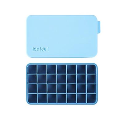 China Easy Silicone Rectangle Refrigerator Demolding Ice Cube Mold Food Grade Silicone Ice Maker With Lid DIY Creative Homemade Popsicle for sale