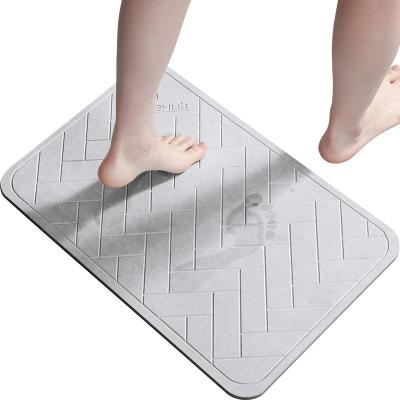 China Modern Square Floor Mat Bathroom Super Absorbent Non Diatom Slip Washable Floor Mat Reusable Bath Mat Quick Dry Floor Pad for sale