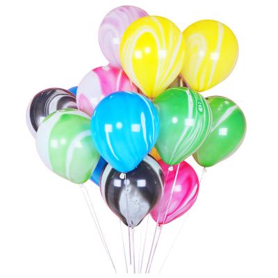 China Party festival supplies 12 inch agate balloons latex summer marble balloons party colorful balloons decorations for sale