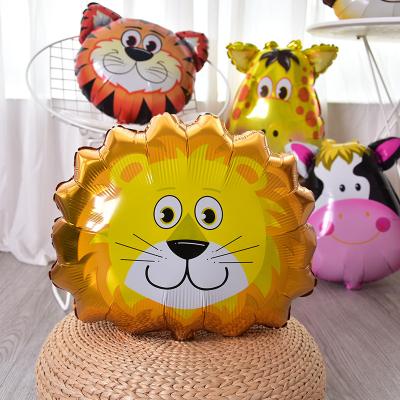 China Pig Lion Animal Head Festival Decoration 77*71cm Size Large Foil Balloons for sale