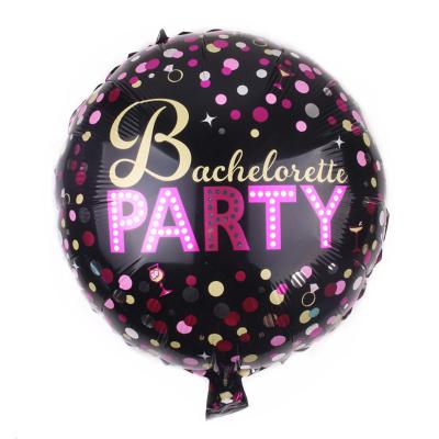 China Festival Decoration Black Bachelor Party Decorations Foil Balloons for sale