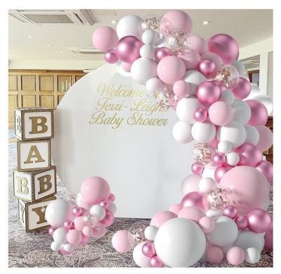 China Wholesale Festival Decoration Pink And White Balloon Arch Kit Set For Valentine's Day Party Balloon Set for sale