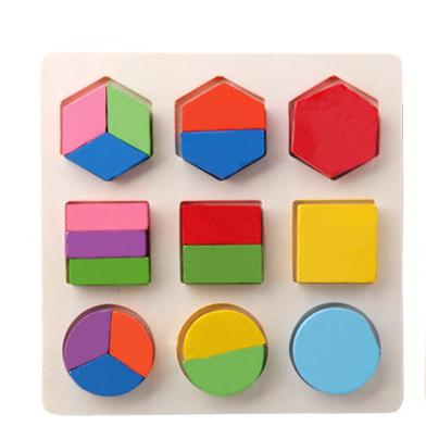 China Geometric Puzzle Children's Game Wooden TOY Shape Hand Grasping Board Montessori Educational Toys for sale