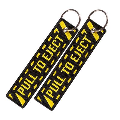 China Aviation Gifts / Stuff Gifts Factory PULL TO EJECT Key Rings Aviation Keychains Remove Before Flight for sale