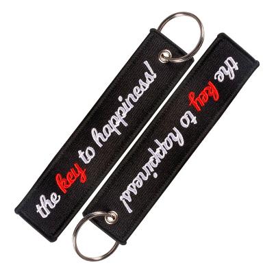 China Embroidery Key Chains Remove Before Flight Fashionable High Quality Embroidery Key Chain 