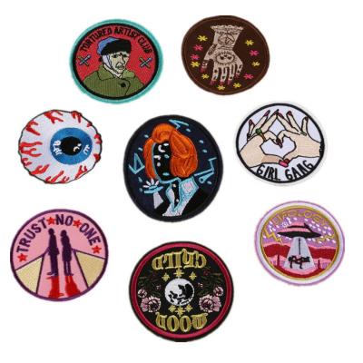 China 3D Wholesales Embroidery Iron On Patches For Apparel DIY Clothes Stickers Appliques Remove Before Flight for sale