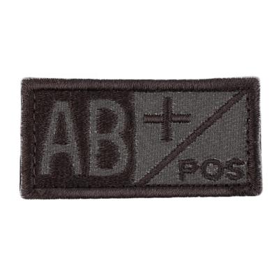 China Chapter A+B+AB+O+ Embroidery Blood Type Patch 3D Patch Negative NEGATIVE Patch NEGATIVE Group Tactical Front A-B-AB-O Blood Type Badge for sale