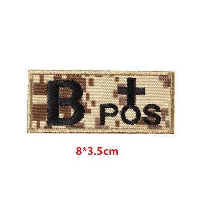 China 3D Multicam OCP Blood Type Patch B Positive With Brown Embroidery for sale