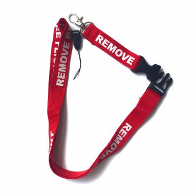 China Polyester Take Off Before The Flight Lanyard , Take Off Before The Flight Lanyard Key Chain for sale