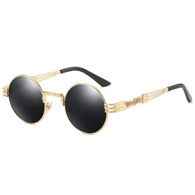 China Other EESER New Vintage Small Round Metal Polarized Retro Sunglasses Steampunk Women Classic Sun Glass for sale