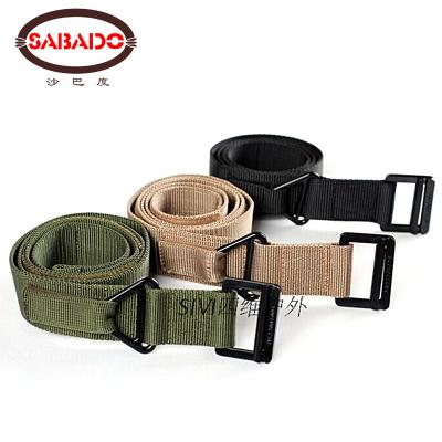 China SABADO comfortable 2021 tactical belt double layer thickened nylon tape rescue nylon outer canvas belt for sale