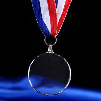 China Europe Glass Medals With Ribbon Sport Medals And Trophys With Custom Logo for sale