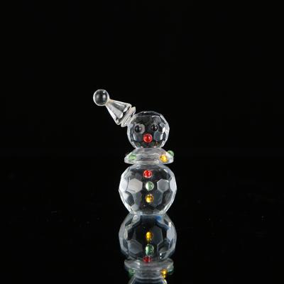 China China Cute Holiday Decoration Ornament Crystal Friendliness Snowman Christmas Gift for sale