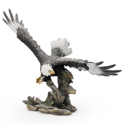 China Realistic Animal World Headquarters Resin Eagle Figurine High-end Custom Beautiful Decoration Eagle for sale