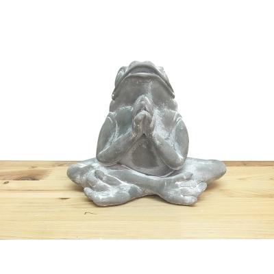 China Handcraft hand painted custom large animal design large cement frog staute for outdoor pool garden decor for sale