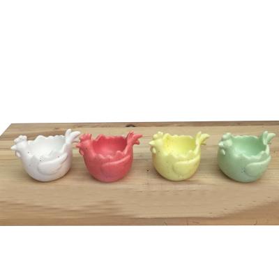 China Viable Animal Rooster Chicken Shape Kitchen Tool Kitchen Egg Holder Ceramic Egg Cups With Stand for sale