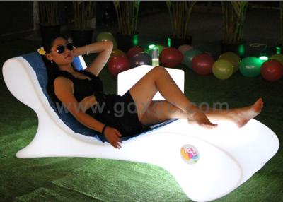 China Waterproof Plastic LED Lounge Chair For Pool With Infrared Remote Control for sale